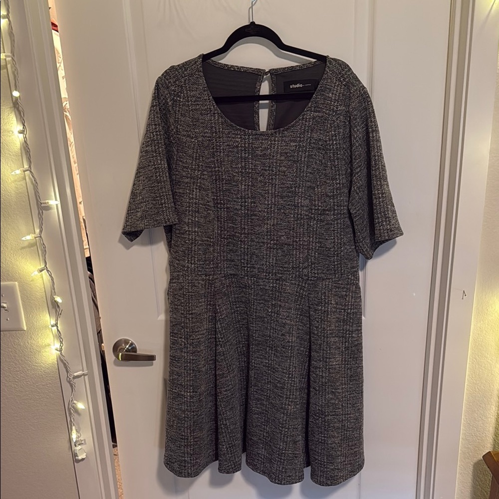 Gray Plaid Women's Dress